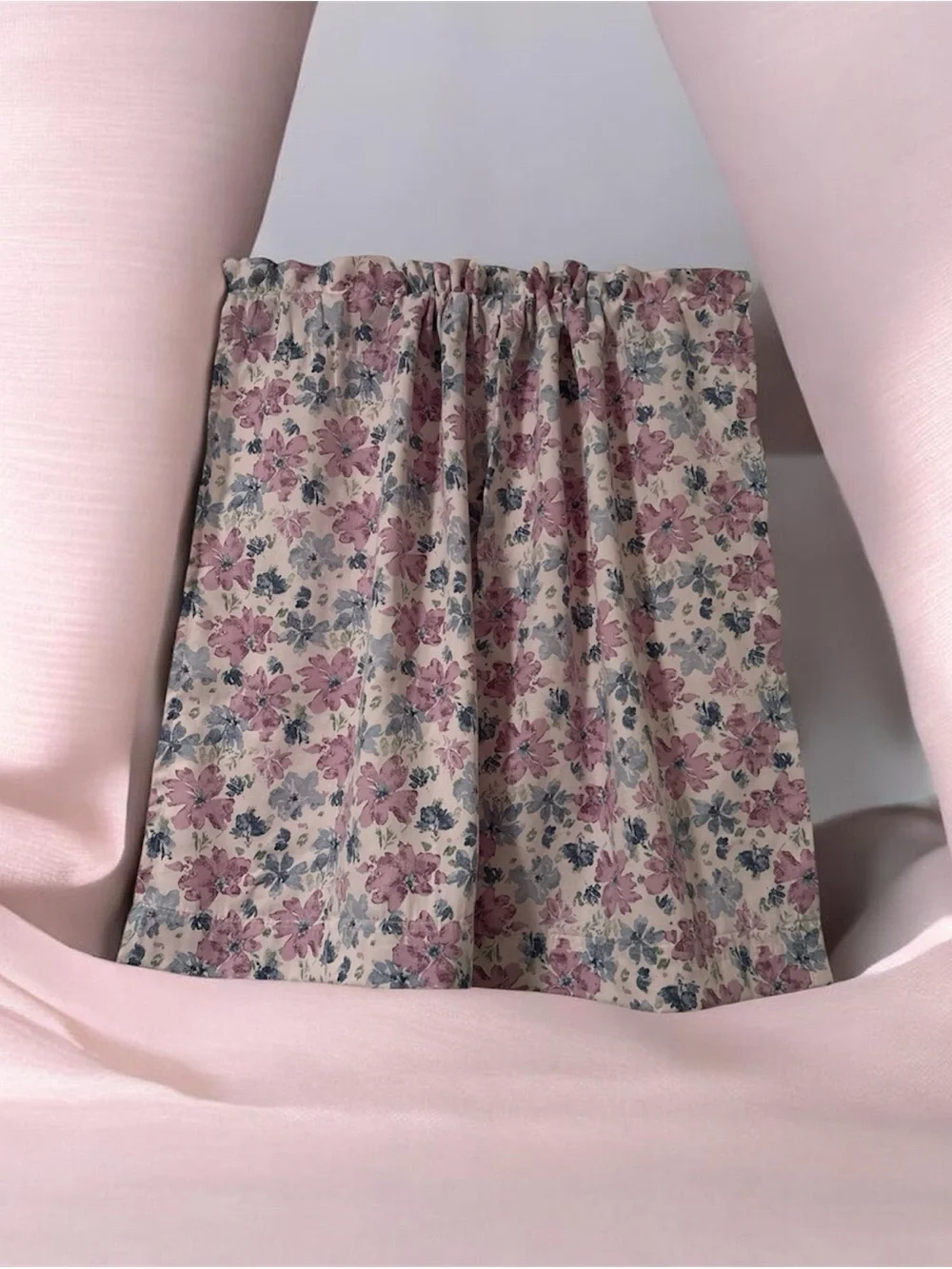 Floral Pink and Blue Curtains - Classic Floral Drapery